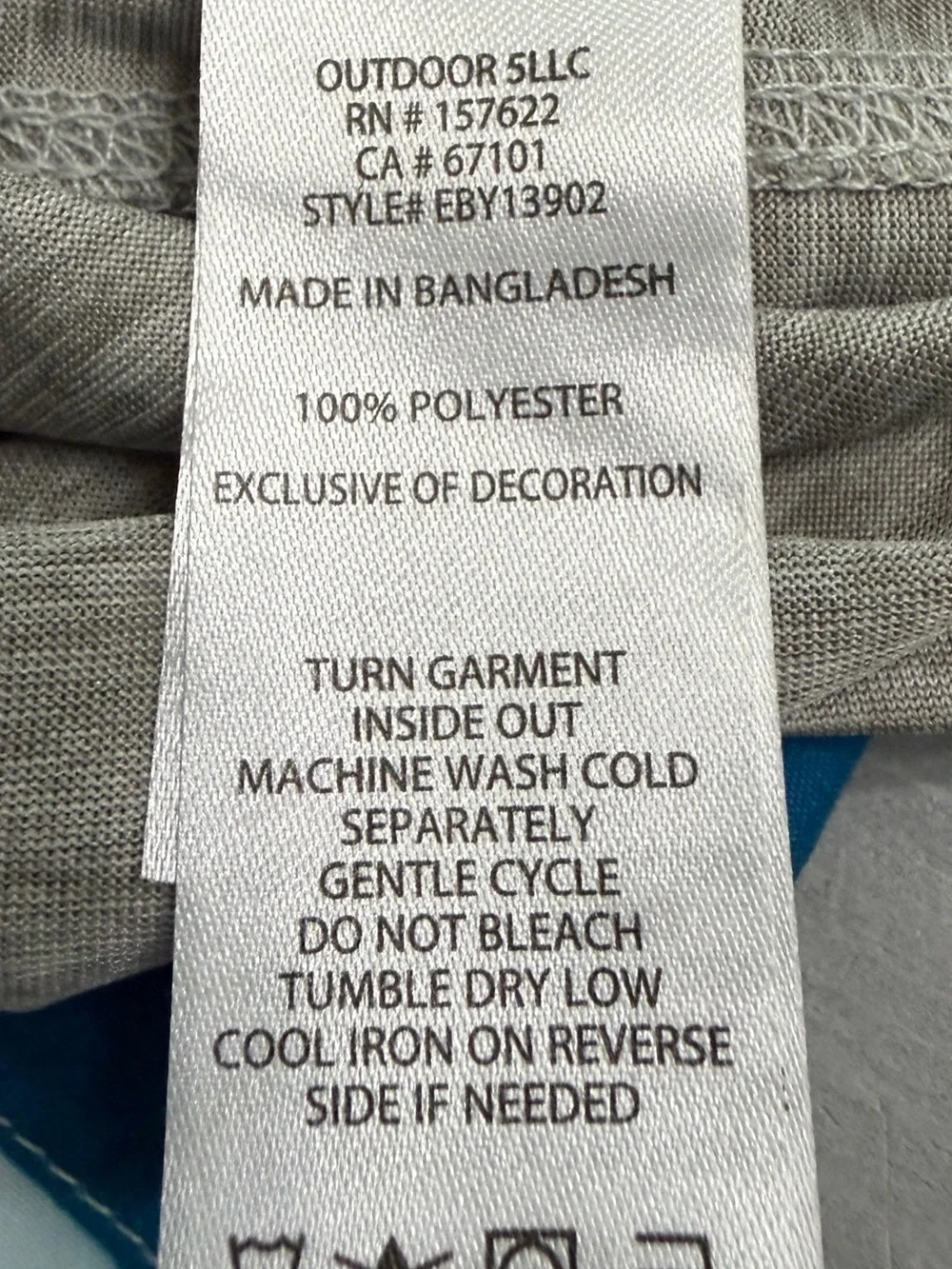 Eddie Bauer Grey Heather Polo and Orange-Trim Swim Trunks Set, 18. Mo.
